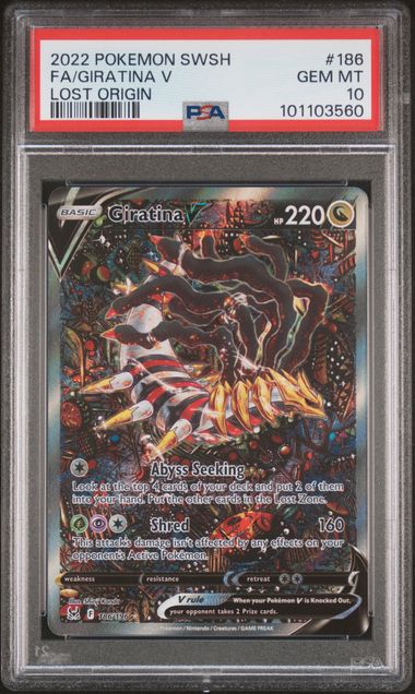 2022 POKEMON SWORD & SHIELD LOST ORIGIN #186 FA/GIRATINA V LOST ORIGIN